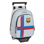 School Rucksack with Wheels F.C. Barcelona Grey (27 x 33 x 10 cm)