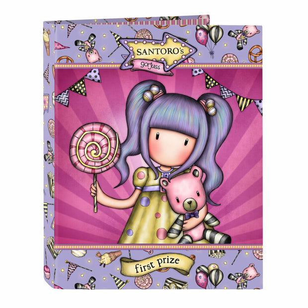 Ring binder Gorjuss First prize Lilac A4 (26.5 x 33 x 4 cm)