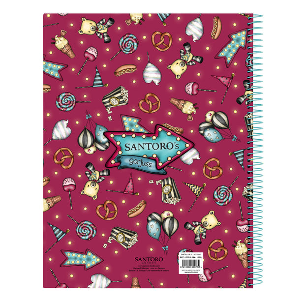 Notebook Gorjuss Fireworks Maroon A4