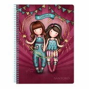 Notebook Gorjuss Fireworks Maroon A5