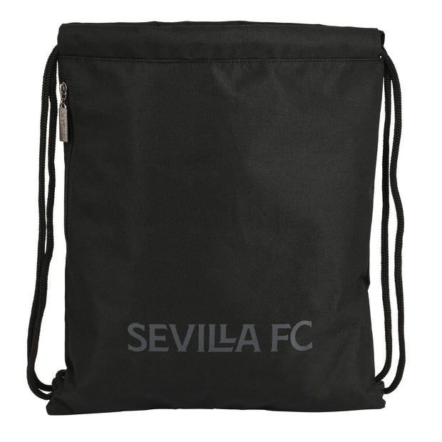 Backpack with Strings Sevilla Fútbol Club Teen Black (35 x 40 x 1 cm)