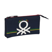 Triple Carry-all Benetton Sixties Navy Blue (22 x 12 x 3 cm)