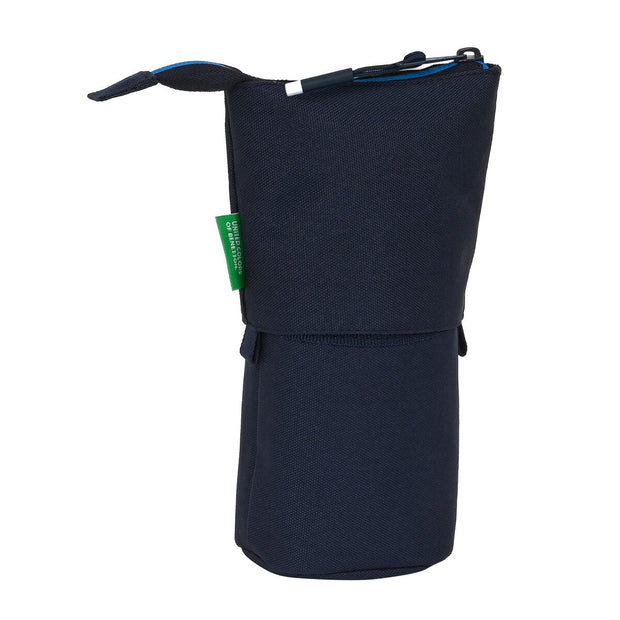 Pencil Holder Case Benetton Sixties Navy Blue (8 x 19 x 6 cm)