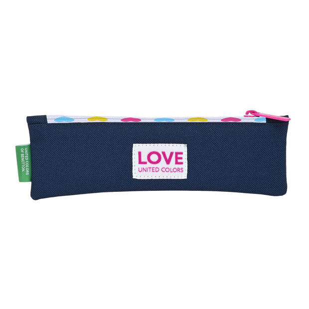 School Case Benetton Love Navy Blue (20 x 6 x 1 cm)