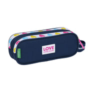 Double Carry-all Benetton Love Navy Blue (21 x 8 x 6 cm)