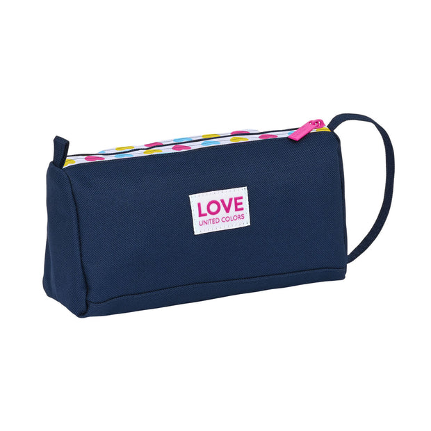 School Case with Accessories Benetton Love Navy Blue (20 x 11 x 8.5 cm) (32 Pieces)