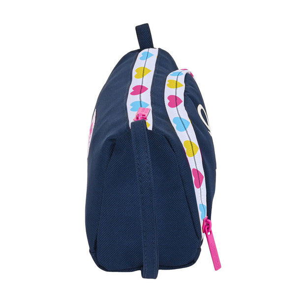 School Case with Accessories Benetton Love Navy Blue (20 x 11 x 8.5 cm) (32 Pieces)