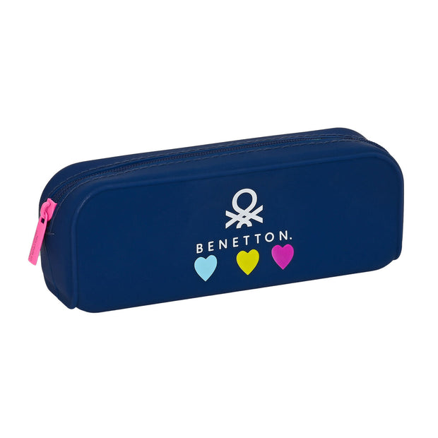 School Case Benetton Love Navy Blue (18.5 x 7.5 x 5.5 cm)