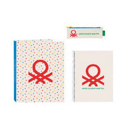 Stationery Set Benetton Topitos 3 Pieces White