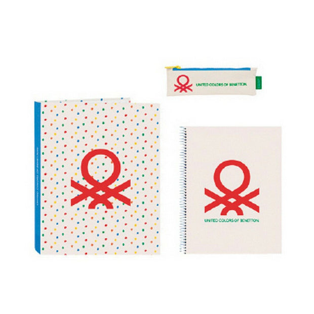 Stationery Set Benetton Topitos 3 Pieces White