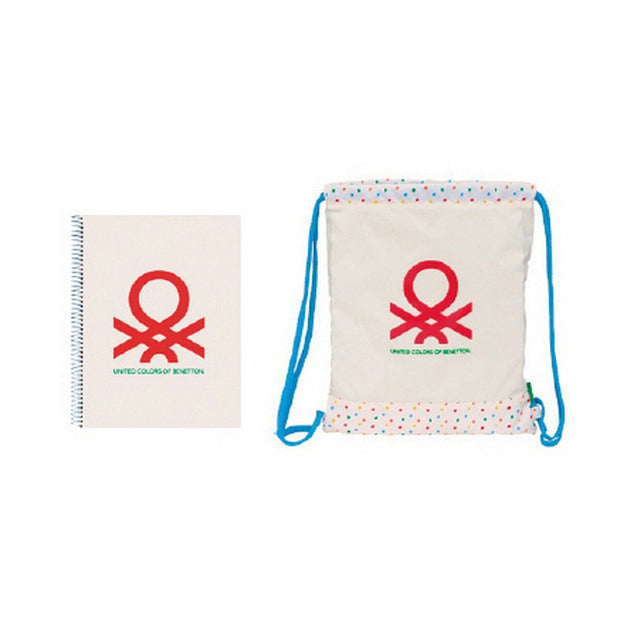 Stationery Set Benetton Topitos 2 Pieces White