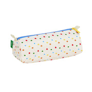 School Case Benetton Topitos White (21 x 8 x 7 cm)