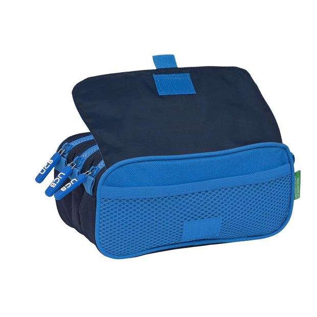 Triple Carry-all Benetton Deep water Blue (21,5 x 10 x 8 cm)