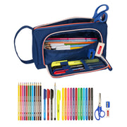 School Case with Accessories Kelme Navy blue Orange Navy Blue (20 x 11 x 8.5 cm) (32 Pieces)