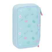 School Case with Accessories Glow Lab Cute doll Light Blue (12.5 x 19.5 x 4 cm) (28 pcs)