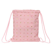 Backpack with Strings Glow Lab Hearts Pink (35 x 40 x 1 cm)