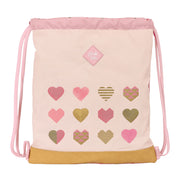 Backpack with Strings Glow Lab Hearts Pink (35 x 40 x 1 cm)