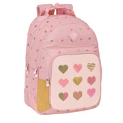 School Bag Glow Lab Hearts Pink (32 x 42 x 15 cm)