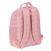 School Bag Glow Lab Hearts Pink (32 x 42 x 15 cm)
