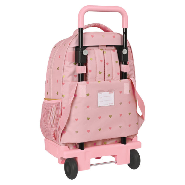 School Rucksack with Wheels Safta Pink (33 L)