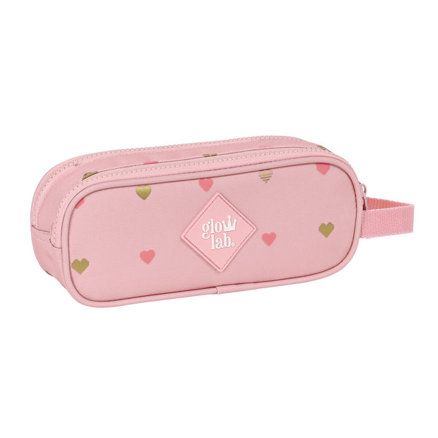 Double Carry-all Glow Lab Hearts Pink (21 x 8 x 6 cm)