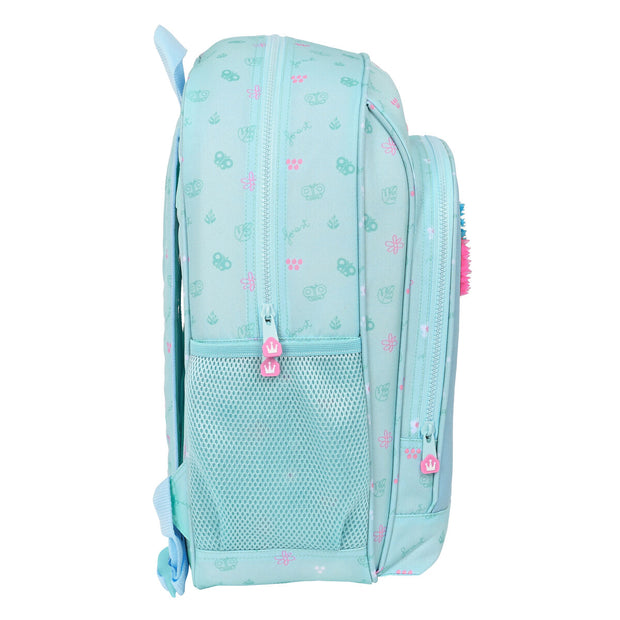 School Bag Glow Lab Cute doll Light Blue (31 x 41 x 14 cm)
