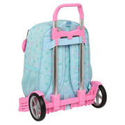 School Rucksack with Wheels Glow Lab Cute doll Light Blue (31 x 41 x 14 cm)