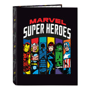 Ring binder The Avengers Super heroes Black A4 (26.5 x 33 x 4 cm)