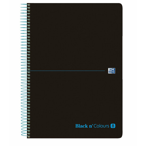 Notebook Oxford European Book Black & Colours Black A4 5 Units