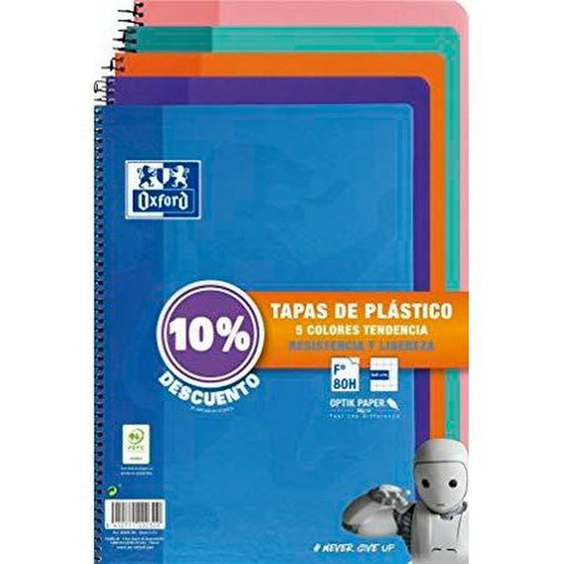 Notebook Oxford Multicolour A4 5 Units