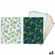 Notebook Oxford Europeanbook 5 Blossom A4 5 mm 120 Sheets Hard cover Spiral (5 Units)