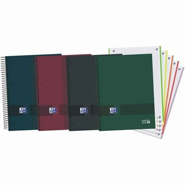 Notebook Oxford Europeanbook 5 & You 5 mm 120 Sheets A5 Hard cover Spiral (5 Units)