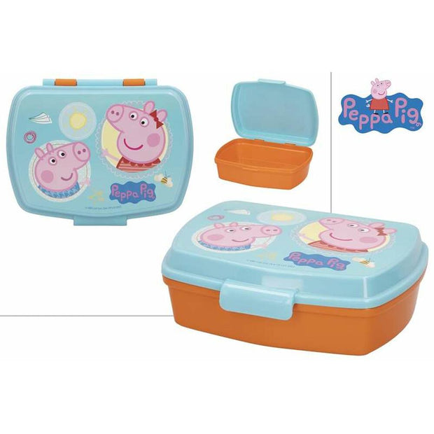 Brotdose für Sandwiches Peppa Pig Kunststoff