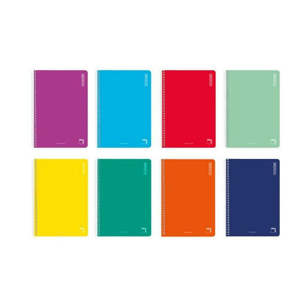 Notebook Pacsa Basic Multicolour 80 Sheets Quarto (10Units)