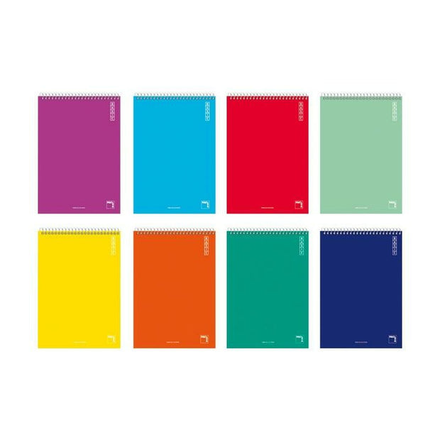 Notebook Pacsa Basic Multicolour 80 Sheets Quarto (10Units)