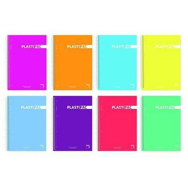 Notebook Pacsa Plastipac Multicolour 80 Sheets Din A4 (5 Units)