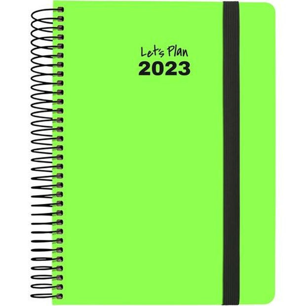 Diary Grafoplas NEON 2023 Green (15 x 21 cm)