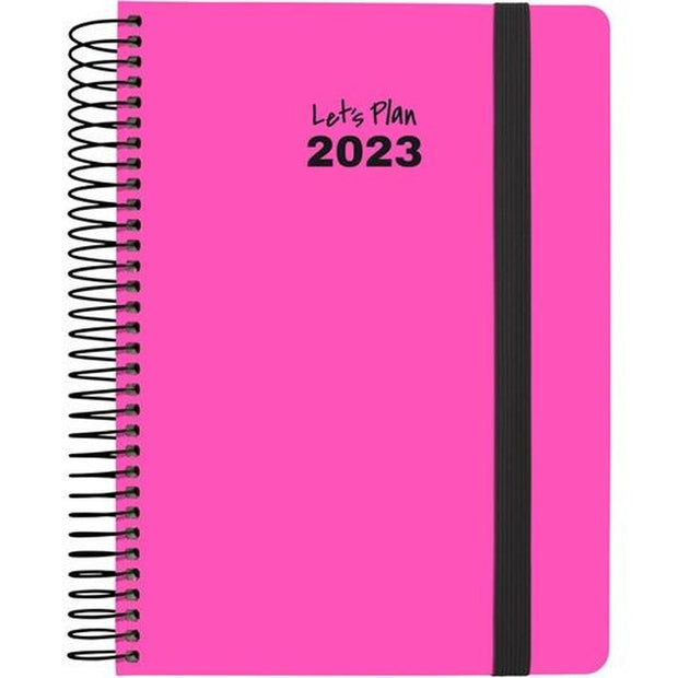 Diary Grafoplas NEON 2023 Fuchsia (15 x 21 cm)