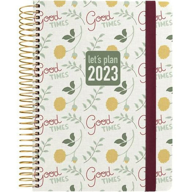 Diary Grafoplas Good Times White 2023 (15 x 21 cm)