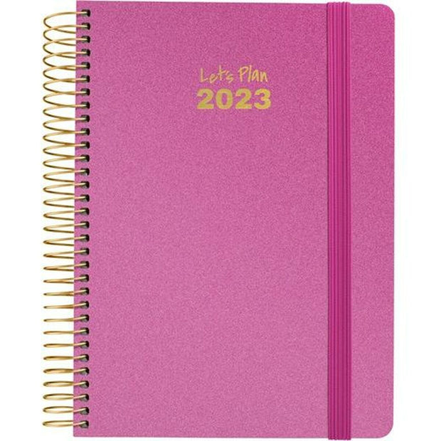 Diary Grafoplas Metalic Fuchsia 2023 (15 x 21 cm)