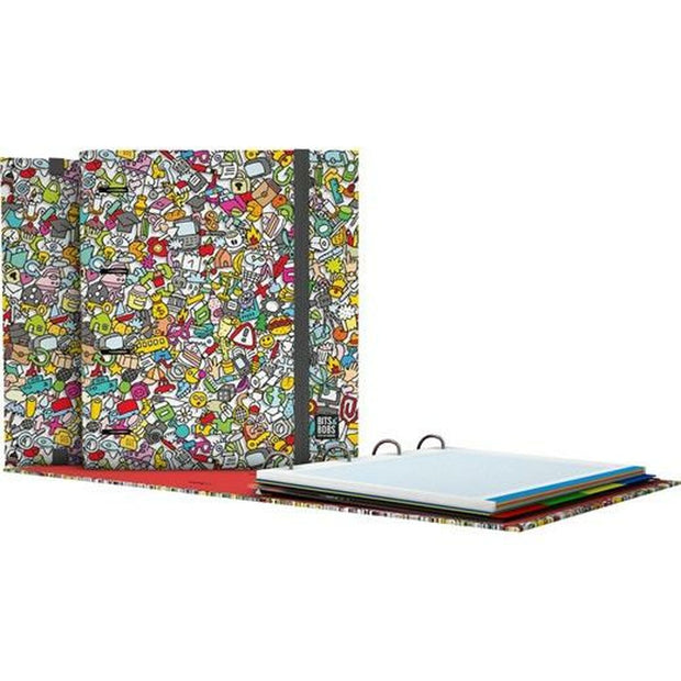 Ring binder Grafoplas Carpebook Icons Multicolour A4 (2 Units)