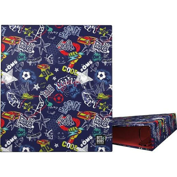 Ring binder Grafoplas Star Navy Blue A4 (2 Units)