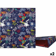 Ring binder Grafoplas Star Navy Blue A4 (2 Units)