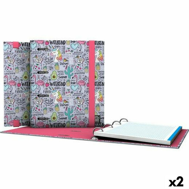 Ring binder Grafoplas Carpebook Fantasy Lilac A5 (2 Units)