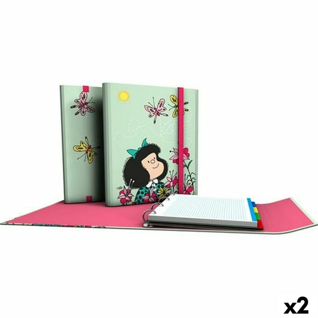 Ring binder Grafoplas Carpeplús Mafalda  Green A4 (2 Units)