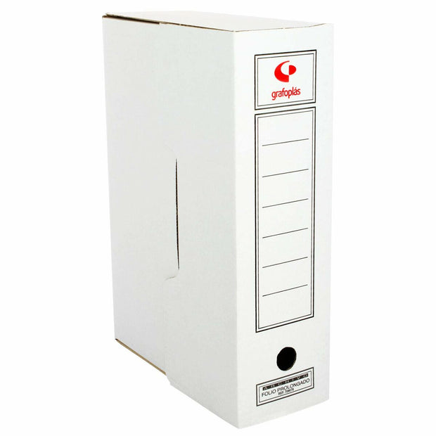 File Box Grafoplas White Cardboard Din A4 50 Units (38,5 x 27,5 x 11,5 cm)