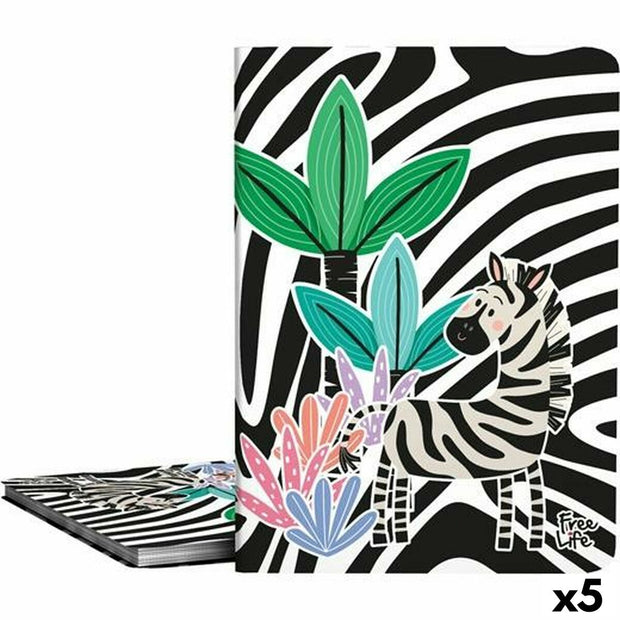 Folder Grafoplas Poliplás Free Life Zebra White/Black A4 (5 Units)