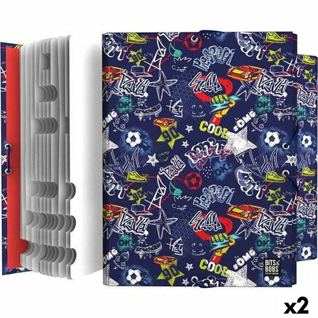 Organiser Folder Grafoplas Star Multicolour 12 Seperators