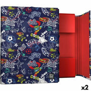 Folder Grafoplas Star Dark blue Rubber Din A4 (2 Units)