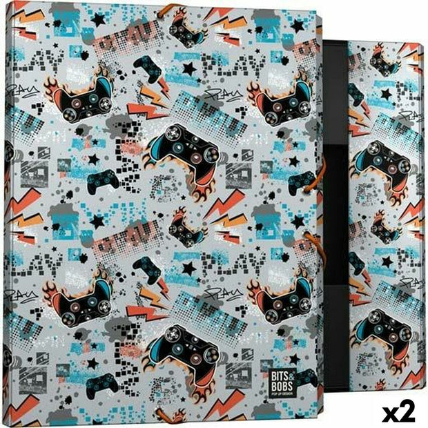 Folder Grafoplas Play White Rubber Din A4 (2 Units)